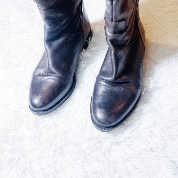 Barney's Chocolate Brown Knee High Riding Boot Brass Details SZ36 - Picture 9 of 9